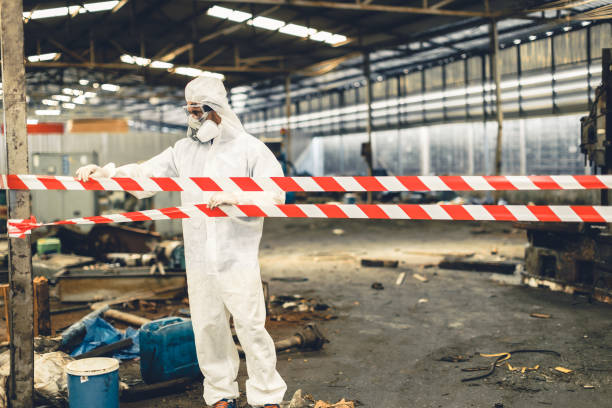 Professional Biohazard Cleanup technician working in Johnson City, TX